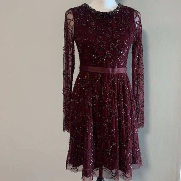 Needle & Thread Dresses & Skirts - NWT Needle and Thread burgundy dress SZ 8
